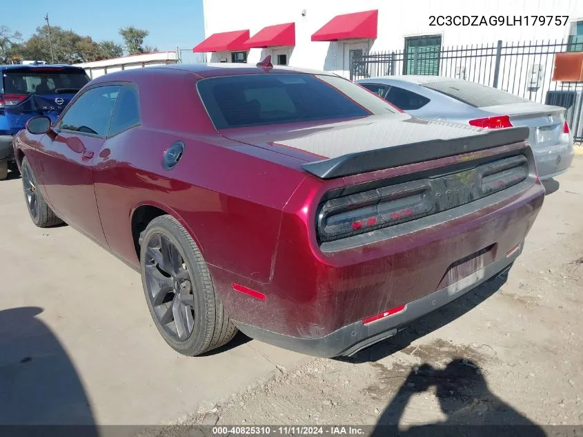 2020 Dodge Challenger Sxt VIN: 2C3CDZAG9LH179757 Lot: 40825310