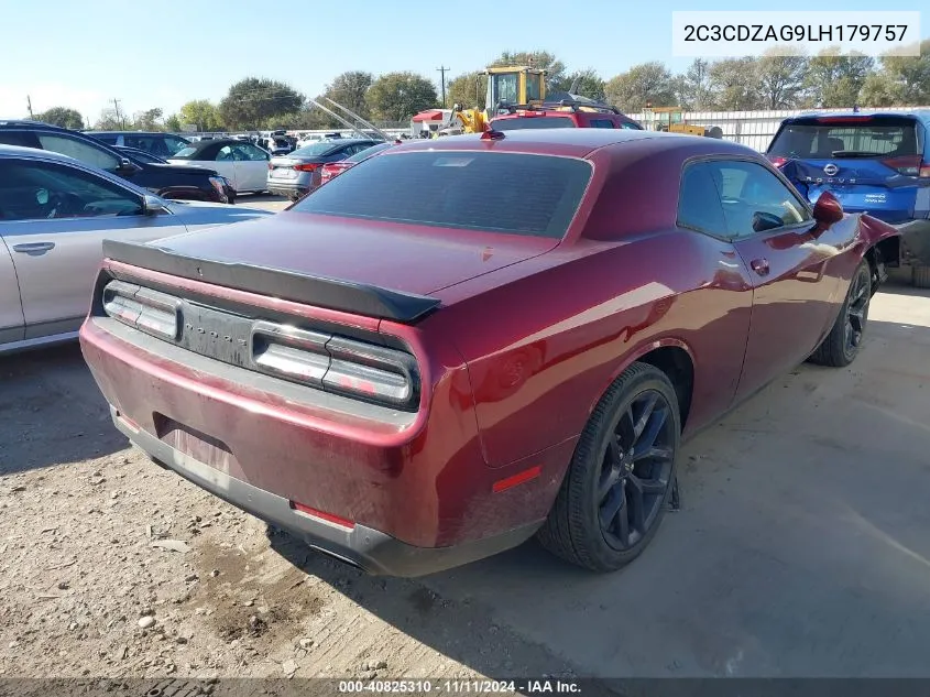 2020 Dodge Challenger Sxt VIN: 2C3CDZAG9LH179757 Lot: 40825310