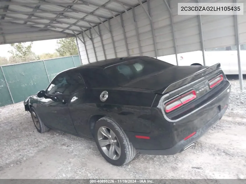 2020 Dodge Challenger Sxt VIN: 2C3CDZAG2LH105435 Lot: 40895226