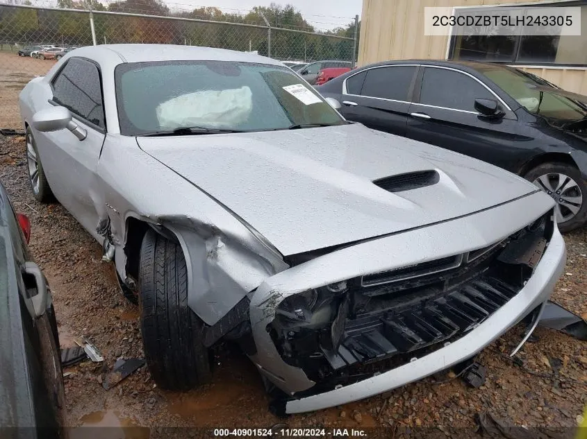 2020 Dodge Challenger R/T VIN: 2C3CDZBT5LH243305 Lot: 40901524