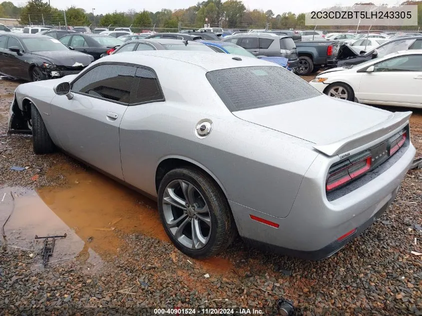 2020 Dodge Challenger R/T VIN: 2C3CDZBT5LH243305 Lot: 40901524