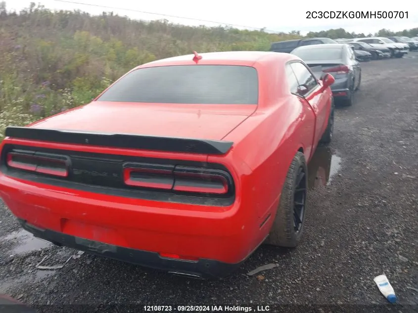 2021 Dodge Challenger Gt VIN: 2C3CDZKG0MH500701 Lot: 12108723