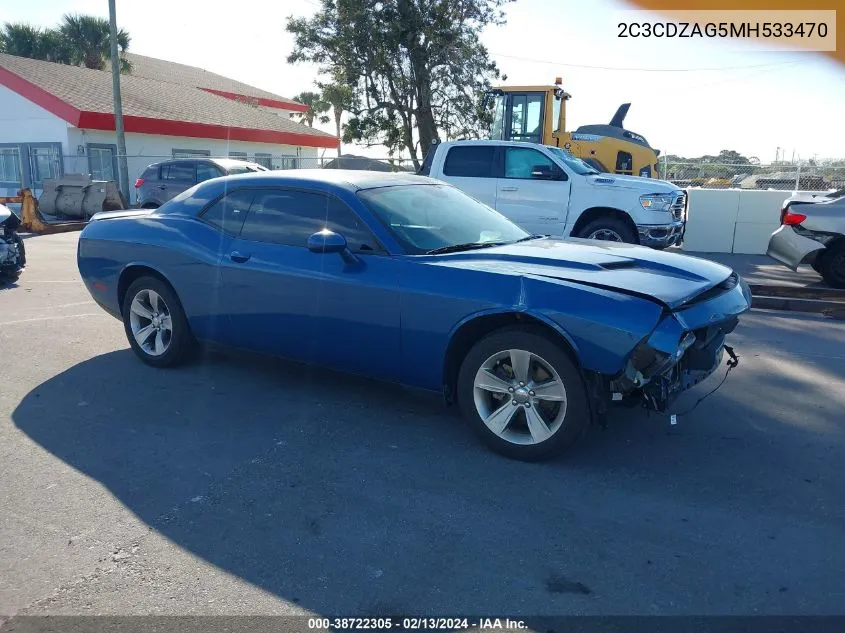 2C3CDZAG5MH533470 2021 Dodge Challenger Sxt