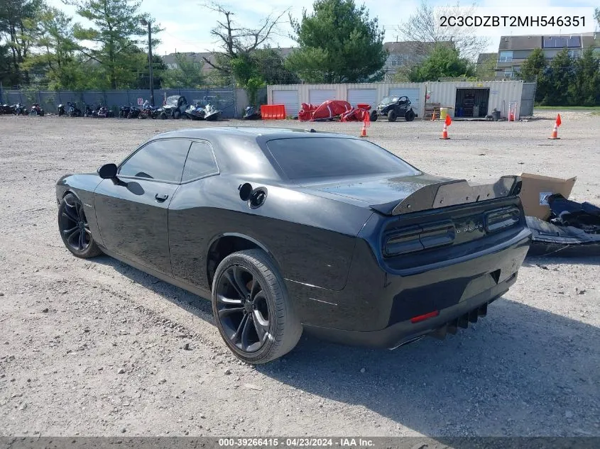 2021 Dodge Challenger R/T VIN: 2C3CDZBT2MH546351 Lot: 39266415