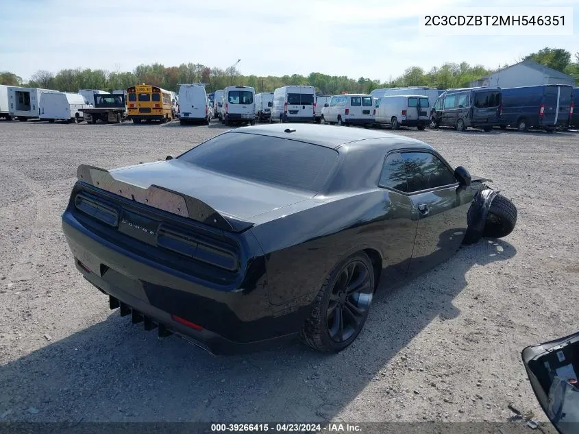 2021 Dodge Challenger R/T VIN: 2C3CDZBT2MH546351 Lot: 39266415