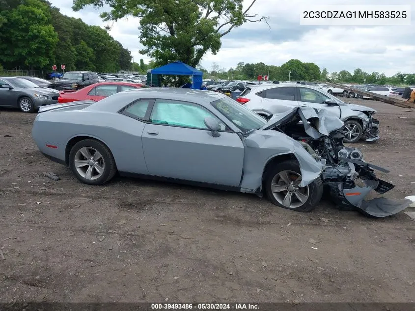 2021 Dodge Challenger Sxt VIN: 2C3CDZAG1MH583525 Lot: 39493486