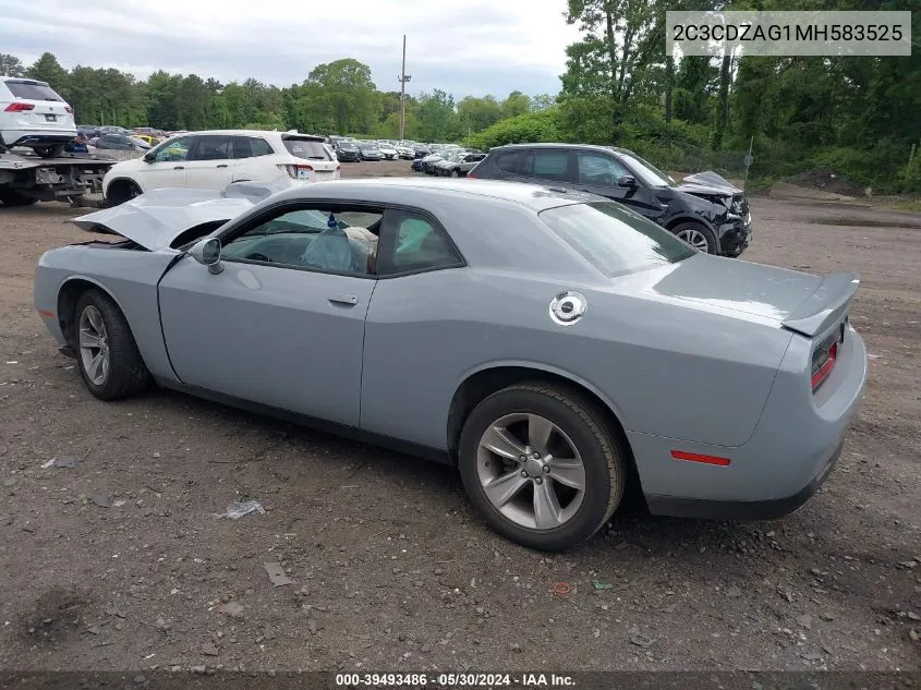 2021 Dodge Challenger Sxt VIN: 2C3CDZAG1MH583525 Lot: 39493486