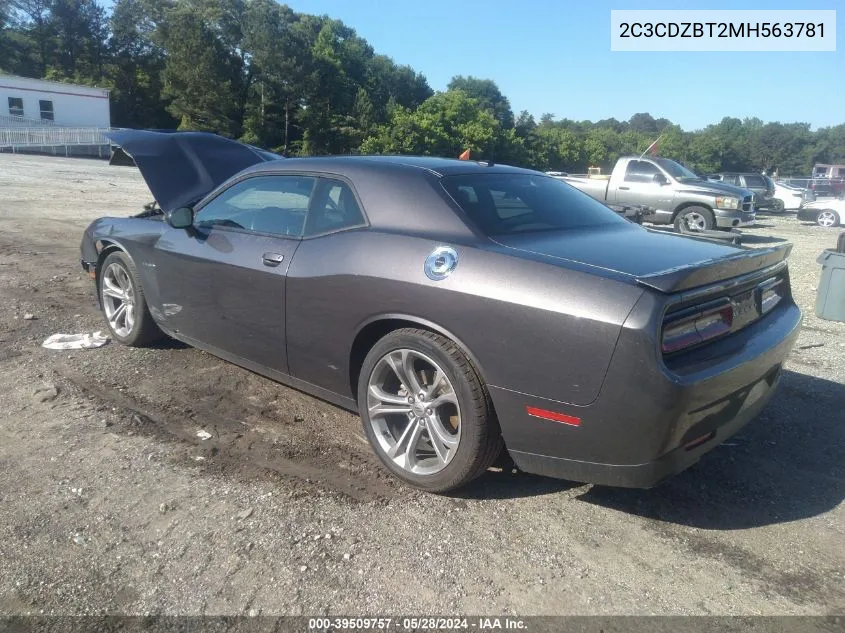 2021 Dodge Challenger R/T VIN: 2C3CDZBT2MH563781 Lot: 39509757