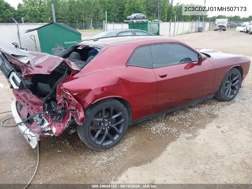 2021 Dodge Challenger Gt VIN: 2C3CDZJG1MH507173 Lot: 39644102