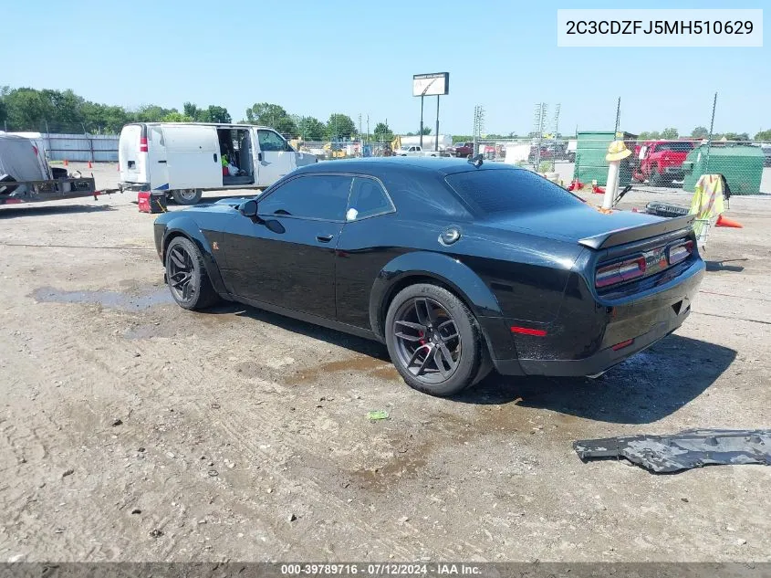 2021 Dodge Challenger R/T Scat Pack Widebody VIN: 2C3CDZFJ5MH510629 Lot: 39789716