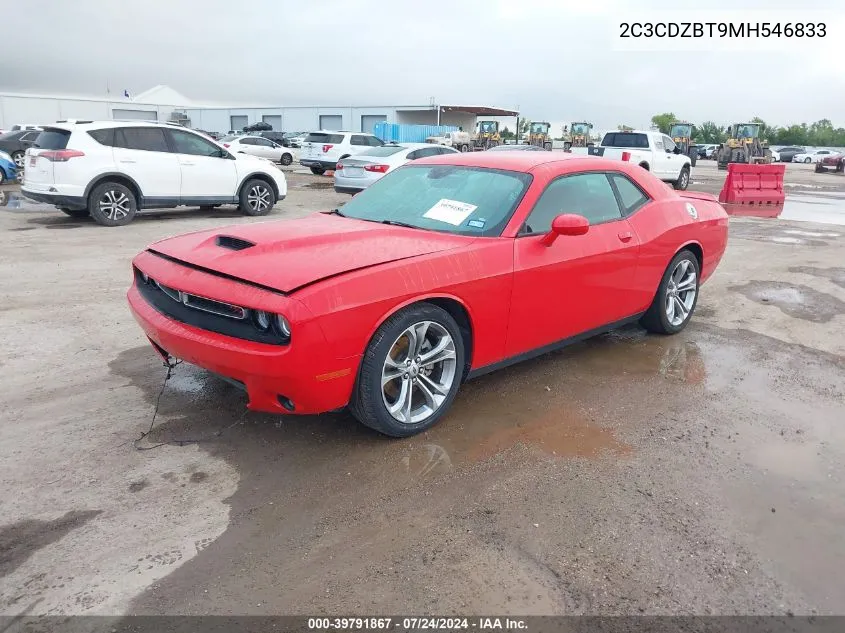 2021 Dodge Challenger R/T VIN: 2C3CDZBT9MH546833 Lot: 39791867