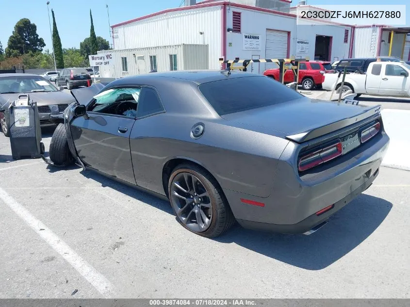 2021 Dodge Challenger R/T Scat Pack VIN: 2C3CDZFJ6MH627880 Lot: 39874084