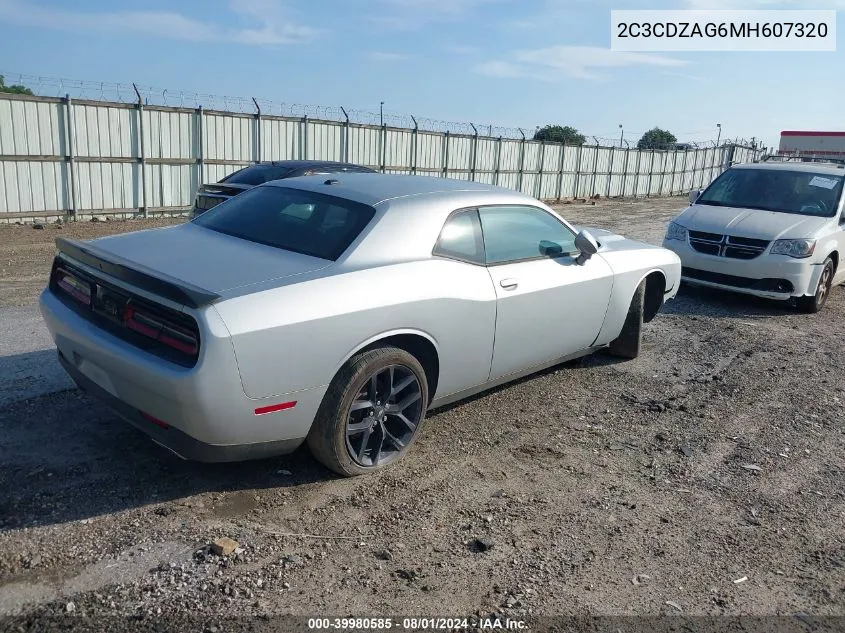 2021 Dodge Challenger Sxt VIN: 2C3CDZAG6MH607320 Lot: 39980585