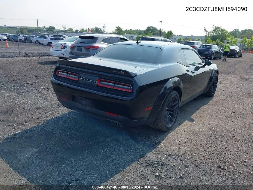 2021 Dodge Challenger R/T Scat Pack Widebody VIN: 2C3CDZFJ8MH594090 Lot: 40042146