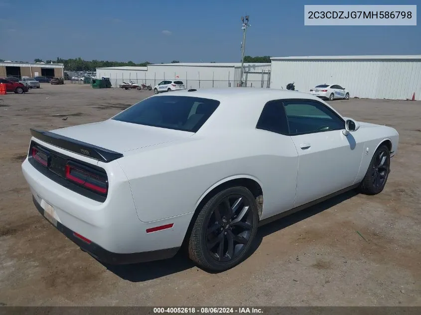 2C3CDZJG7MH586798 2021 Dodge Challenger Gt