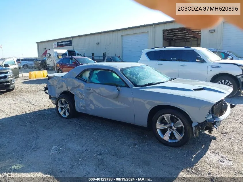 2C3CDZAG7MH520896 2021 Dodge Challenger Sxt