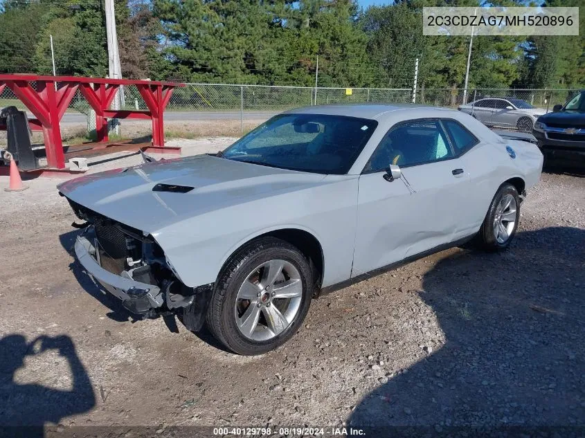 2021 Dodge Challenger Sxt VIN: 2C3CDZAG7MH520896 Lot: 40129798