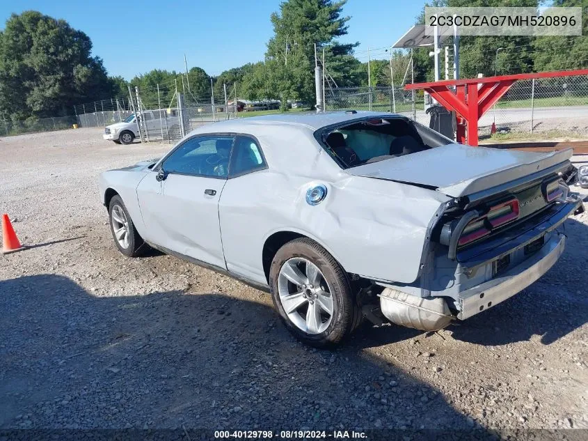 2021 Dodge Challenger Sxt VIN: 2C3CDZAG7MH520896 Lot: 40129798