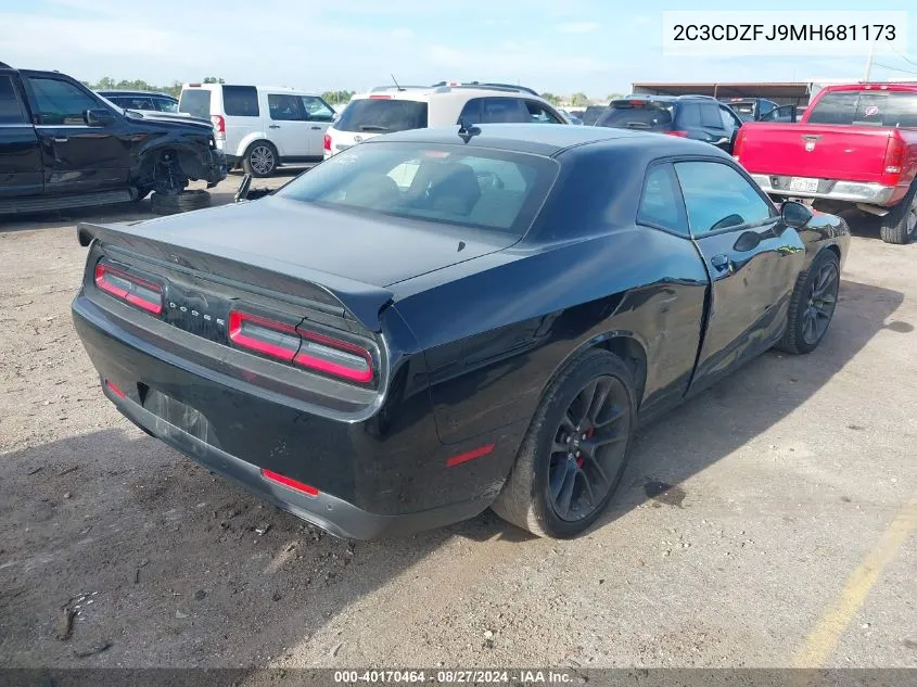 2021 Dodge Challenger R/T Scat Pack VIN: 2C3CDZFJ9MH681173 Lot: 40170464