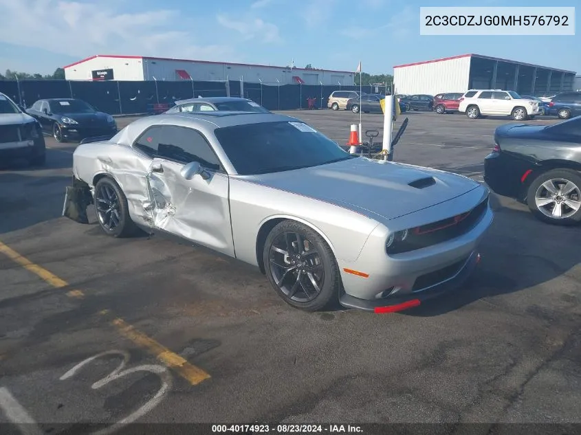 2021 Dodge Challenger Gt VIN: 2C3CDZJG0MH576792 Lot: 40174923