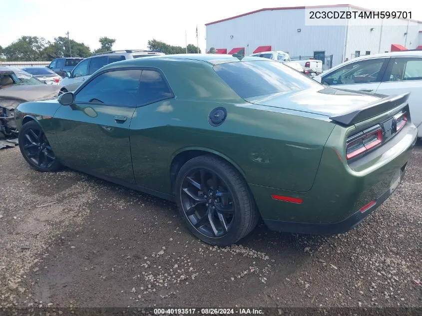 2021 Dodge Challenger R/T VIN: 2C3CDZBT4MH599701 Lot: 40193517