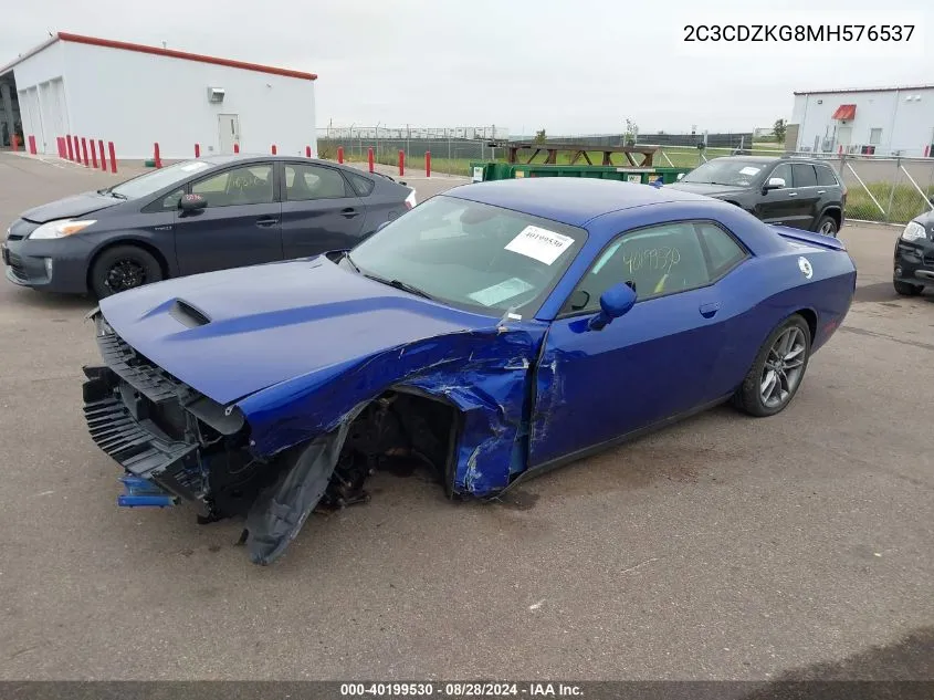 2C3CDZKG8MH576537 2021 Dodge Challenger Gt Awd