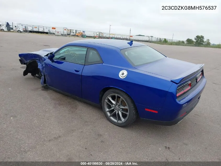 2021 Dodge Challenger Gt Awd VIN: 2C3CDZKG8MH576537 Lot: 40199530