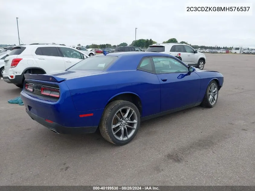 2C3CDZKG8MH576537 2021 Dodge Challenger Gt Awd