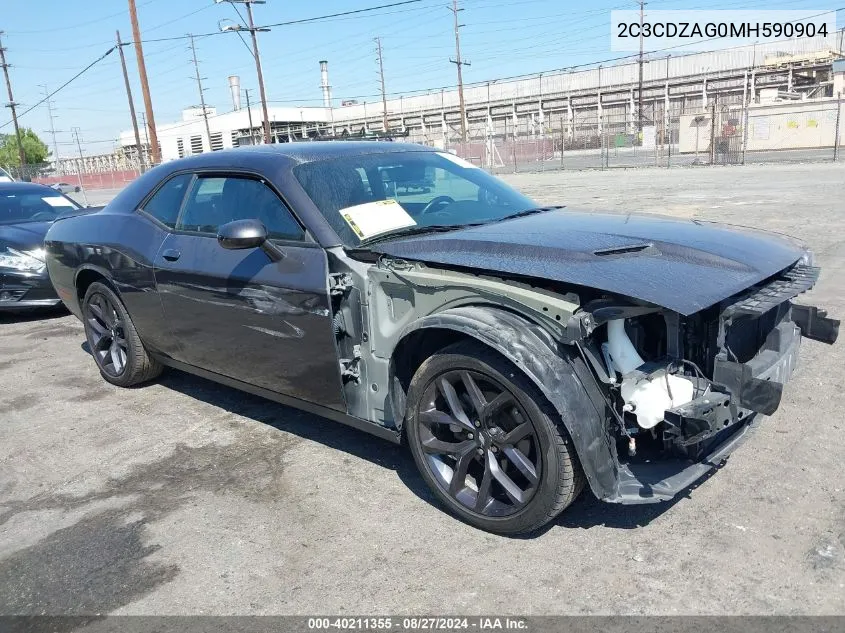 2021 Dodge Challenger Sxt VIN: 2C3CDZAG0MH590904 Lot: 40211355