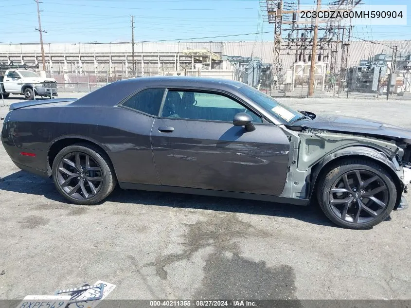 2021 Dodge Challenger Sxt VIN: 2C3CDZAG0MH590904 Lot: 40211355