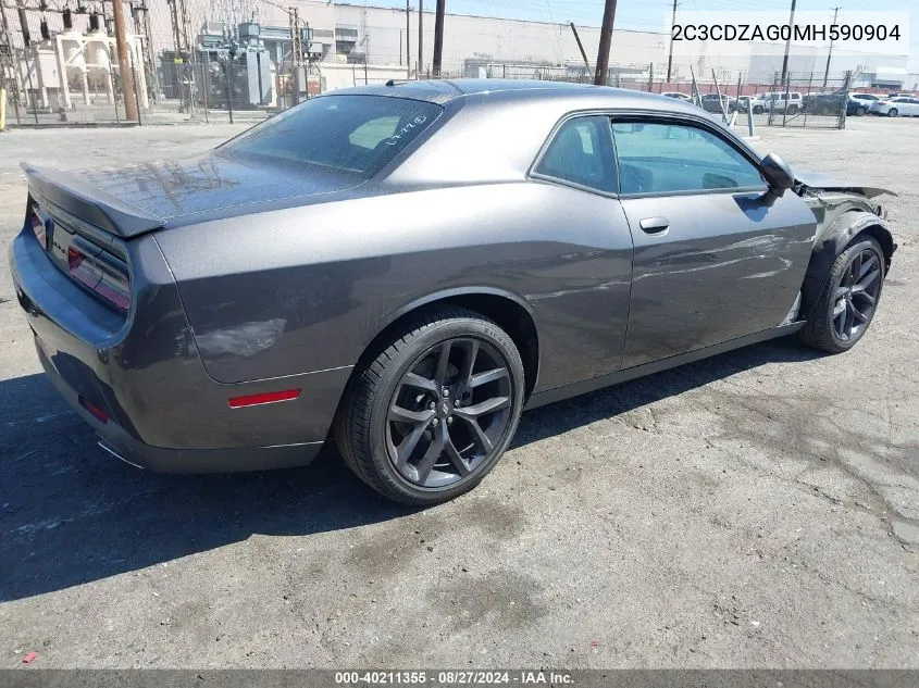 2C3CDZAG0MH590904 2021 Dodge Challenger Sxt