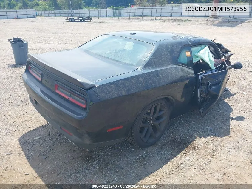 2C3CDZJG1MH578955 2021 Dodge Challenger Gt