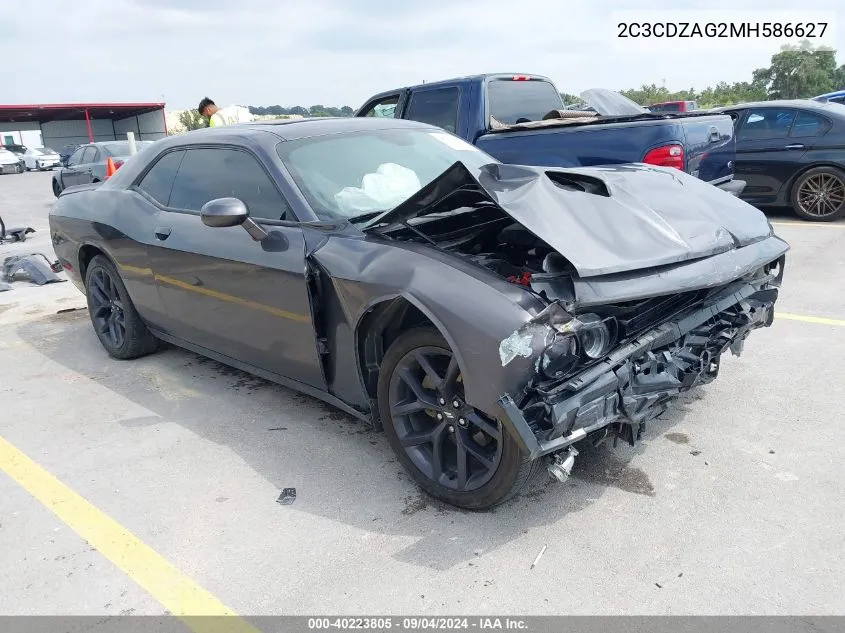 2021 Dodge Challenger Sxt VIN: 2C3CDZAG2MH586627 Lot: 40223805