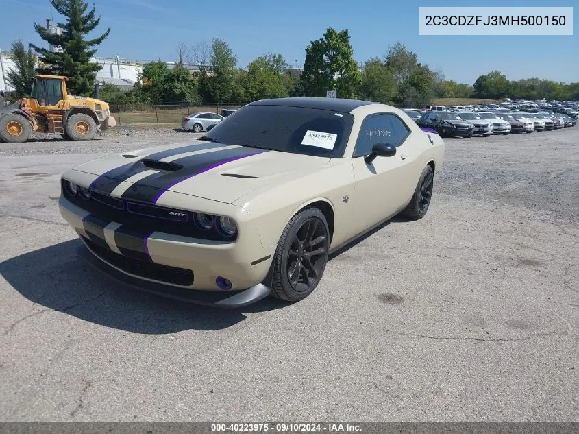 2C3CDZFJ3MH500150 2021 Dodge Challenger R/T Scat Pack