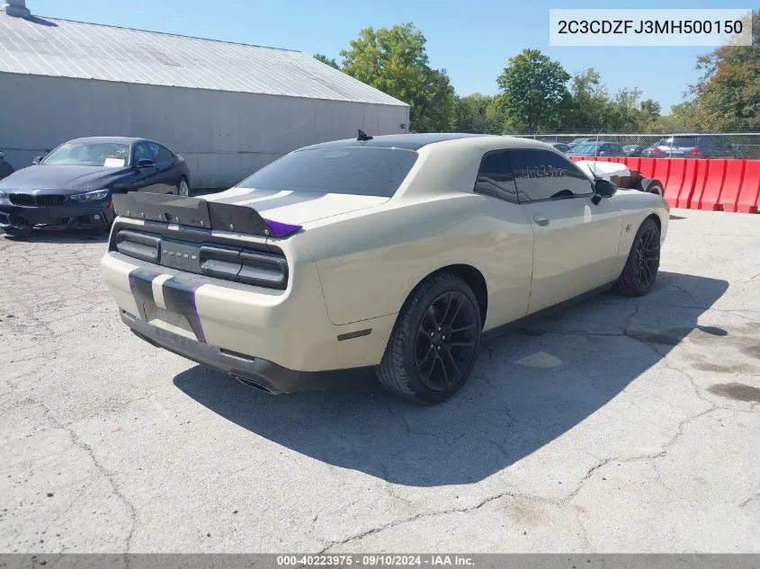 2C3CDZFJ3MH500150 2021 Dodge Challenger R/T Scat Pack