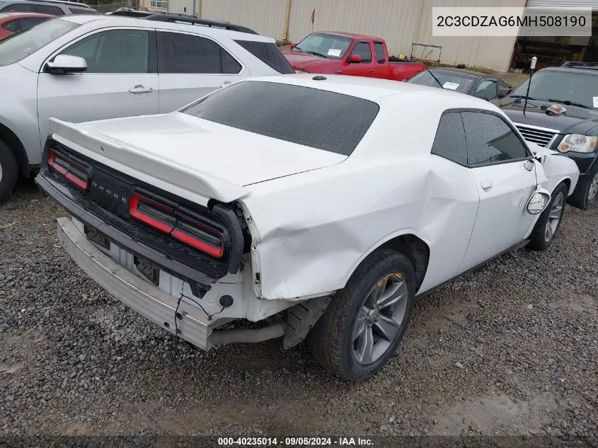 2C3CDZAG6MH508190 2021 Dodge Challenger Sxt