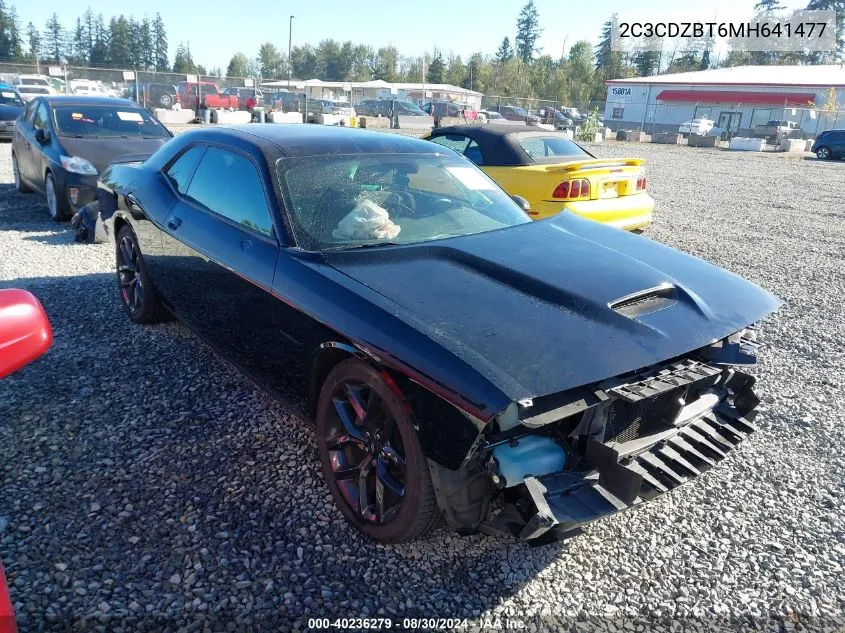 2021 Dodge Challenger R/T VIN: 2C3CDZBT6MH641477 Lot: 40236279