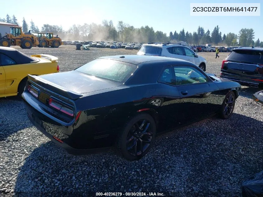 2C3CDZBT6MH641477 2021 Dodge Challenger R/T