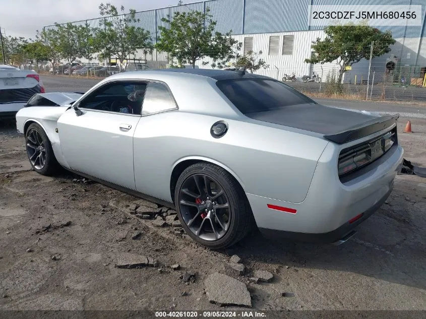 2C3CDZFJ5MH680456 2021 Dodge Challenger R/T Scat Pack