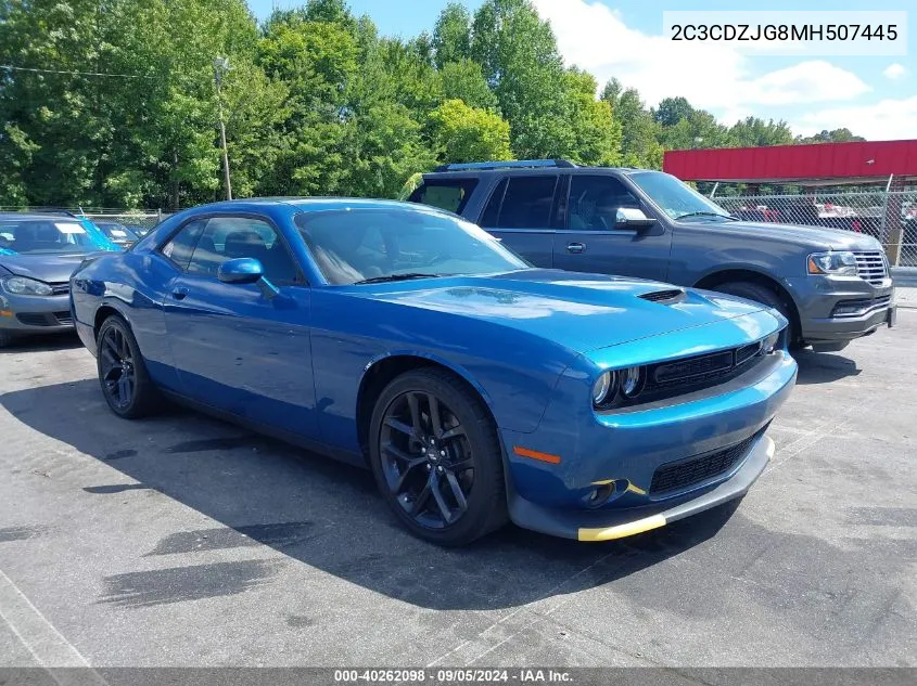 2021 Dodge Challenger Gt VIN: 2C3CDZJG8MH507445 Lot: 40262098