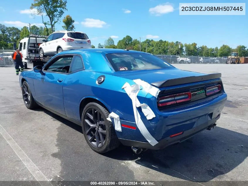 2021 Dodge Challenger Gt VIN: 2C3CDZJG8MH507445 Lot: 40262098