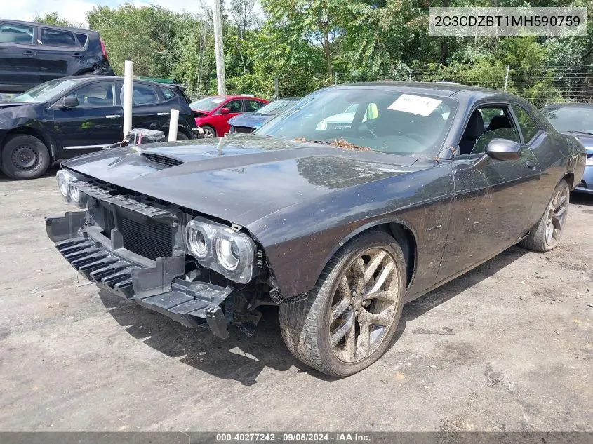 2021 Dodge Challenger R/T VIN: 2C3CDZBT1MH590759 Lot: 40277242