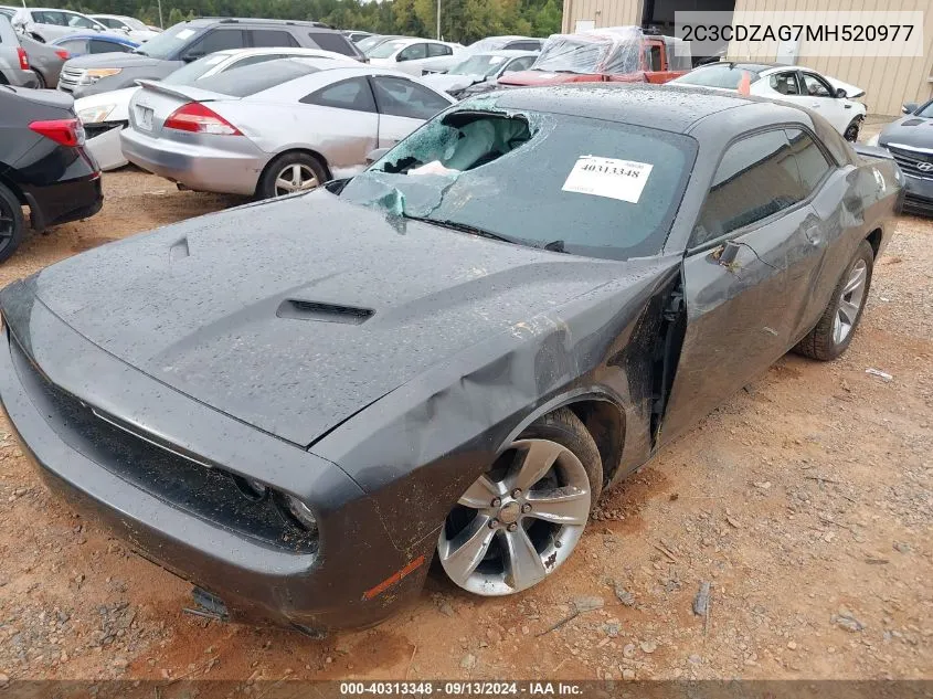 2021 Dodge Challenger Sxt VIN: 2C3CDZAG7MH520977 Lot: 40313348