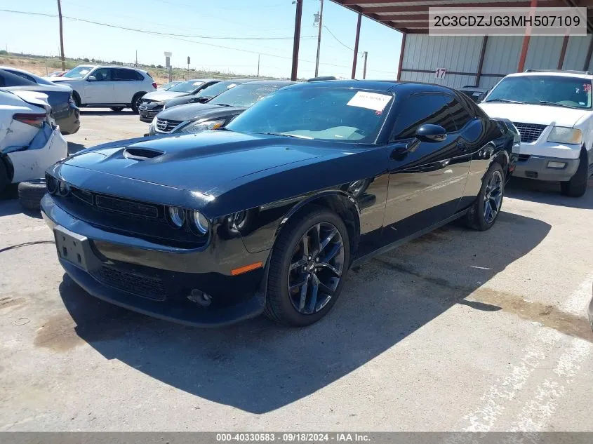 2021 Dodge Challenger Gt VIN: 2C3CDZJG3MH507109 Lot: 40330583