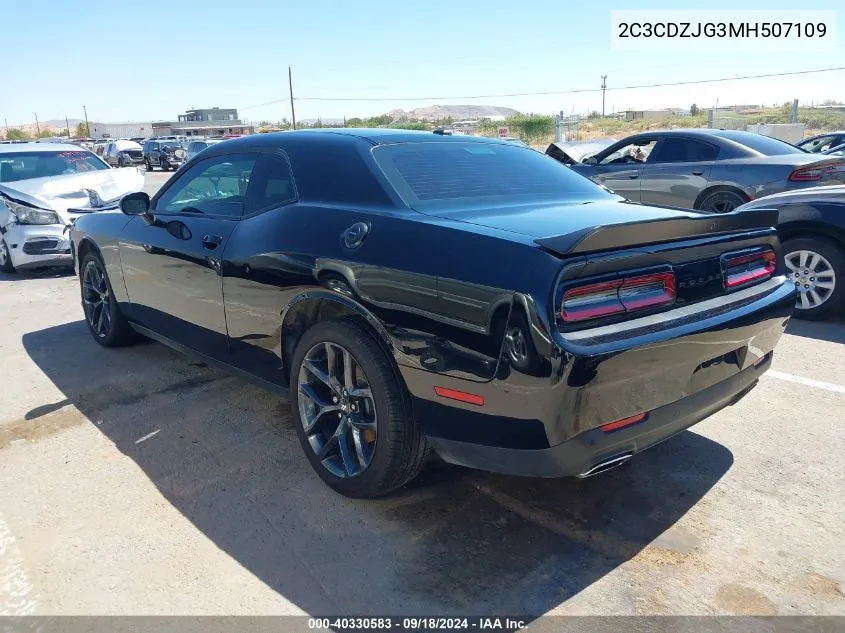 2021 Dodge Challenger Gt VIN: 2C3CDZJG3MH507109 Lot: 40330583