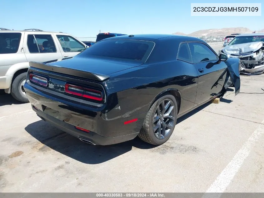 2021 Dodge Challenger Gt VIN: 2C3CDZJG3MH507109 Lot: 40330583