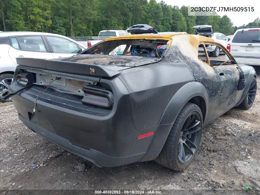 2021 Dodge Challenger R/T Scat Pack Widebody VIN: 2C3CDZFJ7MH509515 Lot: 40382893