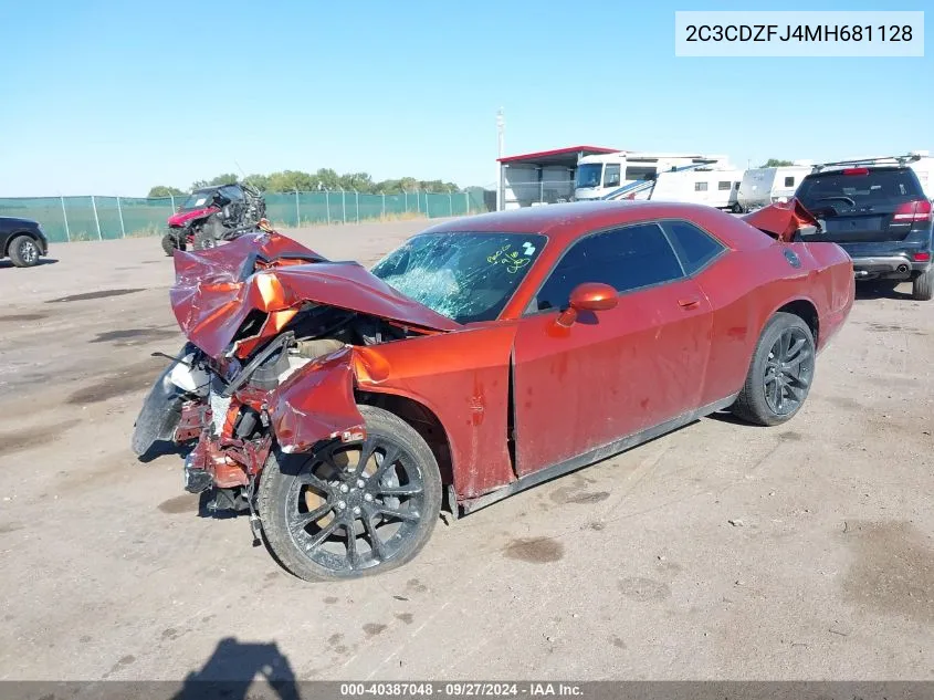 2021 Dodge Challenger R/T Scat Pack VIN: 2C3CDZFJ4MH681128 Lot: 40387048