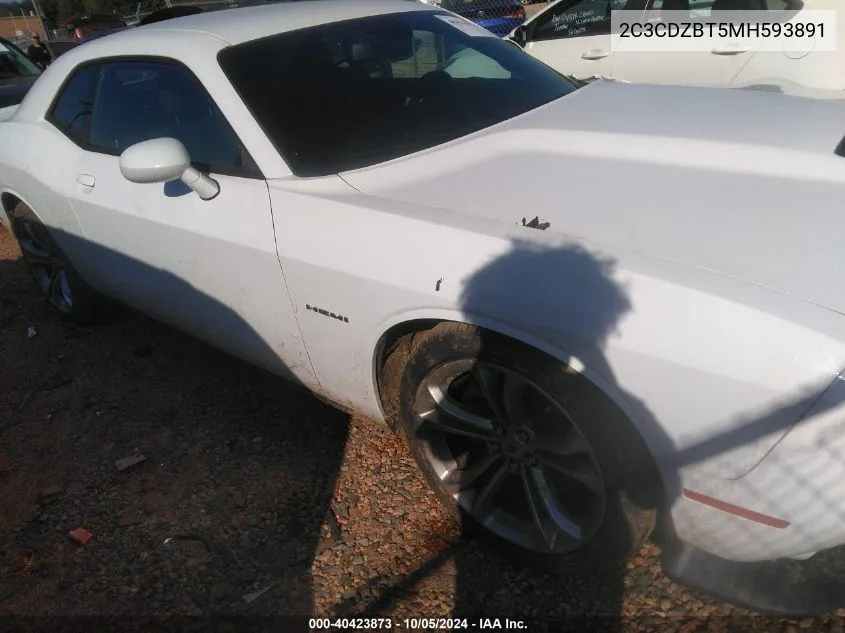 2021 Dodge Challenger R/T VIN: 2C3CDZBT5MH593891 Lot: 40423873