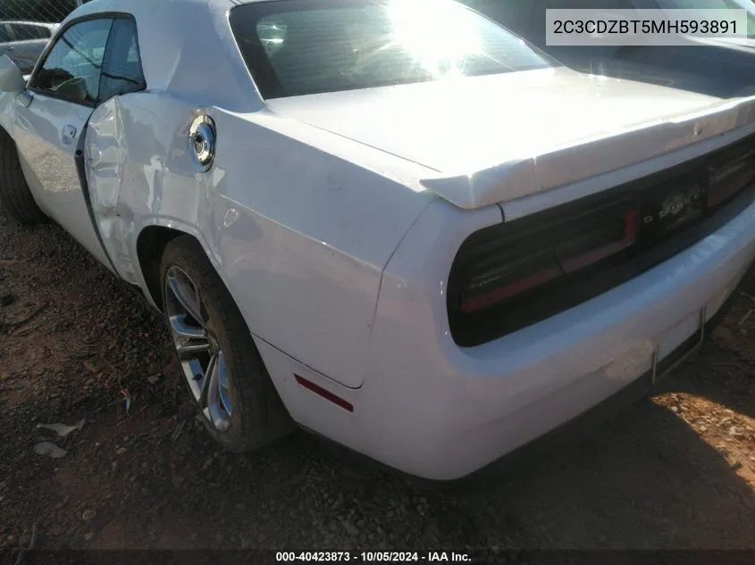 2021 Dodge Challenger R/T VIN: 2C3CDZBT5MH593891 Lot: 40423873